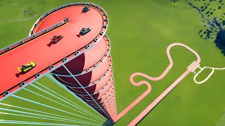 Mega Spiral Down Go Kart Track – Planet Coaster [upl. by Farrish]