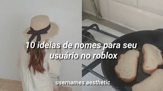 10 ideias de nomes para seu usuário no roblox [upl. by Hamilah]