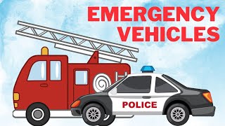 🚓Emergency Vehicles for Toddlers amp Kids Examples Name and Sounds 🚁 [upl. by Hurley]