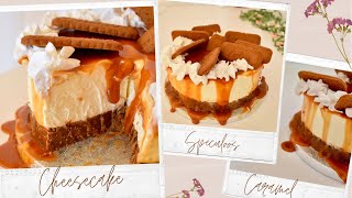 CHEESECAKE spéculoos et caramel beurre salé ❀ Recette simplifiée sans cuisson [upl. by Niall]