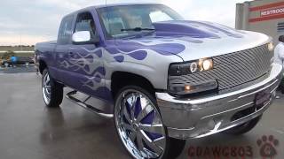 BAGGED Silverado on 32quot DUB Floaters  Stuntfest 2k14 [upl. by Rustin423]