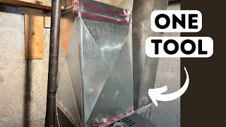 How to Build A Beautiful Sheet Metal Ductwork Transition  DIY HVAC GUY [upl. by Yahsat929]