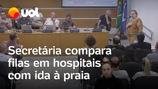 Dengue Secretária da Saúde de Joinville compara filas em hospitais com ida à praia ‘Filinha de 6h’ [upl. by Leith113]