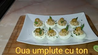 OUA umplute cu PASTA de TON  Aperitiv de Pasti [upl. by Kal207]