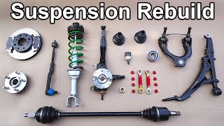 How to Install a COMPLETELY New Front Suspension in your Car or Truck [upl. by Ecertak]