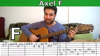 Fingerstyle Tutorial Axel F aka Crazy Frog  Guitar Lesson w TAB [upl. by Eiro]