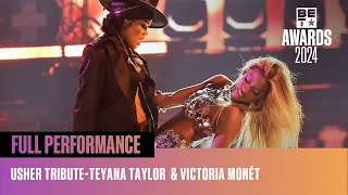 Teyana Taylor amp Victoria Monét Have A quotBad Girlquot Linkup For The Usher Tribute  BET Awards 24 [upl. by Nlycaj]