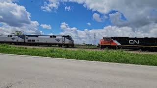 Amtrak 4 SW Chief Galesburg Illinois 51024 [upl. by Ardnnek929]