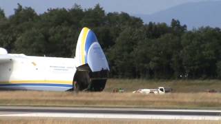 Antonov An225 Mriya UR82060 Arrival  Basel EuroAirport 280613 [upl. by Cupo]