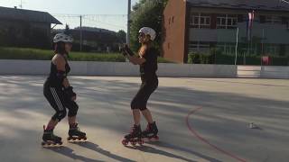 How to slow down and stop on inline skates using consecutive Parallel Turns [upl. by Zoe]