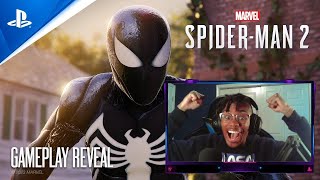 MARVELS SPIDERMAN 2 GAMEPLAY TRAILER REACTION [upl. by Skye248]