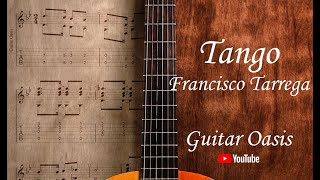 Tango  Francisco Tarrega Guitar Solo  Guitar Tab  Tutorial [upl. by Itnuahsa]