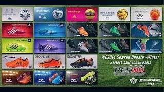 PES 2014 quotDLC 400quot Traspasos Nuevas equipaciones Botines amp Balones HD [upl. by Odlaw91]