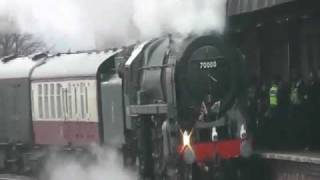 70000 Britannia Being Named at Wakefield Kirkgate By Prince Charles [upl. by Ahsirpac974]