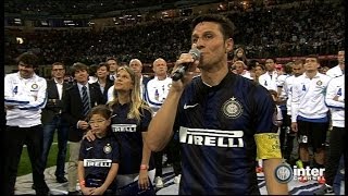 ZANETTI AT THE SAN SIRO  THANK YOU INTER AND EVERYONE [upl. by Anigger]