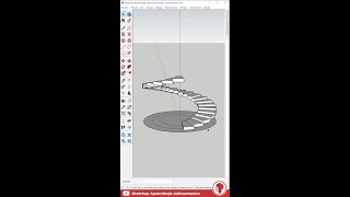 Escalera de Caracol en Sketchup El Secreto shorts [upl. by Magnien]