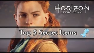 HORIZON ZERO DAWN TOP 5 MUST HAVE ITEMS  HOW TO GET THESE SECRETS ITEMS GUIDE [upl. by Perlis]