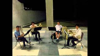 Samuel Scheidts quotGalliard Battagliaquot for Tuba Quartet [upl. by Aciraj]