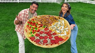 Huge 4 Seasons Pizza Made From Homemade Ingredients Taste For Everyone [upl. by Nadine]