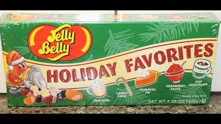 Jelly Belly Holiday Favorites Egg Nog Candy Cane Pumpkin Pie Cranberry Sauce Hot Chocolate [upl. by Watkin]