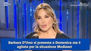 Barbara D’Urso si presenta a Domenica ma è agitata per la situazione Mediaset [upl. by Akyssej]