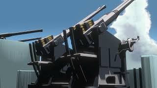 Twin 40mm Bofors firing animation 1 [upl. by Butta]