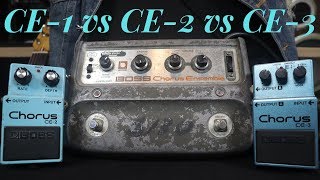 Vintage BOSS Chorus Comparison  CE 1 vs CE 2 vs CE 3 [upl. by Etaner]