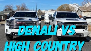 2021GMC Denali 3500 vs 2021 Chevrolet High Country 3500 [upl. by Nnairek]