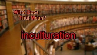 What does inculturation mean [upl. by Eibrab802]