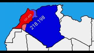 Morocco vs Algeria with Army size [upl. by Robbie]