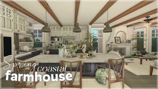 Bloxburg  Coastal TwoStory Spring Family Farmhouse  Roblox  House Build [upl. by Nillor]