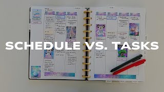 How to Manage your Schedule vs your Tasks In Your Planner functionalplanner [upl. by Hgieloj]