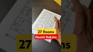 Hostel Plan PG ka Naksha Hostel Naksha 1RK Rental House Plan shorts [upl. by Oibirot]