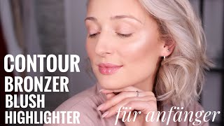 Contour Bronzer Blush und Highlighter für Anfänger  OlesjasWelt [upl. by Yaffit120]