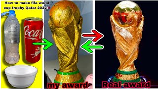 How To Make FIFA World Cup Trophy Qatar🇶🇦2022 with aluminum foil mrsanrb qatar2022 worldcup [upl. by Haram673]