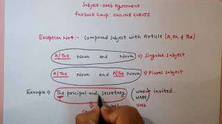 Subject verb agreement Part 2 SSC CGL BANK PO  CDS  MBA ETC [upl. by Anilec3]