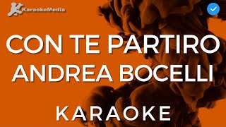 Andrea Bocelli  Con te partiro Karaoke Instrumental y Letra [upl. by Eetse842]