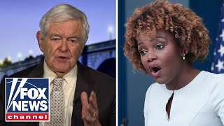 Newt Gingrich KJP is the worst press secretary in history [upl. by Settera315]