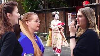 A Secret Spot you meet a geisha in Gion Higashi Kyoto  外国人観光客がなぜか知っている京都、秘密の穴場！人生初の舞妓さんに感動！海外の反応 [upl. by Neroled]