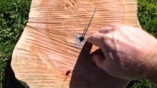 Flash powder log splitting [upl. by Ynaffets]