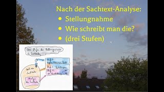 Nach der Analyse eines Sachtextes Wie nimmt man am besten Stellung Drei Stufen [upl. by Ylro]