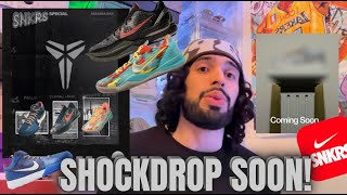 NIKE SB SNKRS APP SHOCKDROP THIS WEEK amp MAMBA DAY SPECIAL STOCK NUMBERS FOR ALL THREE KOBE RELEASES [upl. by Solotsopa]