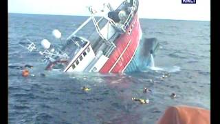 Lerwick Lifeboat Rescue Fishermen From Sinking Trawler Near Shetland Islands [upl. by Isolde]