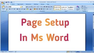 MS Word me Page Setup kaise kare  Page Setup in MS Word in Hindi [upl. by Lachman]