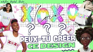 Créez un design quotDoodlequot sur Canva Spécial St ValentinModèle Gratuit pour print on demand [upl. by Manning519]