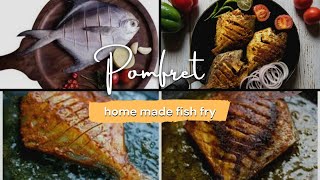 Pamphlet fish fry  pomfret fish  simple and easy  quick recipe pamplet fish  pomfret fish [upl. by Georgina]