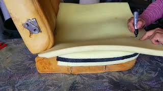 How to Repair Driver Seat Foam using kitchen knife and Tapered Grater Homemade DIY [upl. by Kenric537]