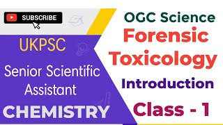 forensic toxicology introduction  ukpsc senior scientific assistant ukpsc [upl. by Africa326]