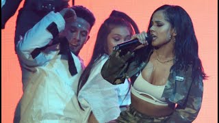 BECKY G en Concierto Mala Santa Dollar Mayores Sin Pijama  New York Mega Bash 2019 [upl. by Ihculo]