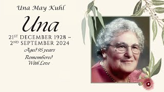 Memorial Service for Una Kuhl September 12 2024 [upl. by Anerehs640]